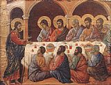 Appearence While the Apostles are at Table by Duccio di Buoninsegna